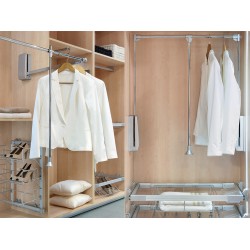 Kledinglift zilver/chroom, draagvermogen 12kg