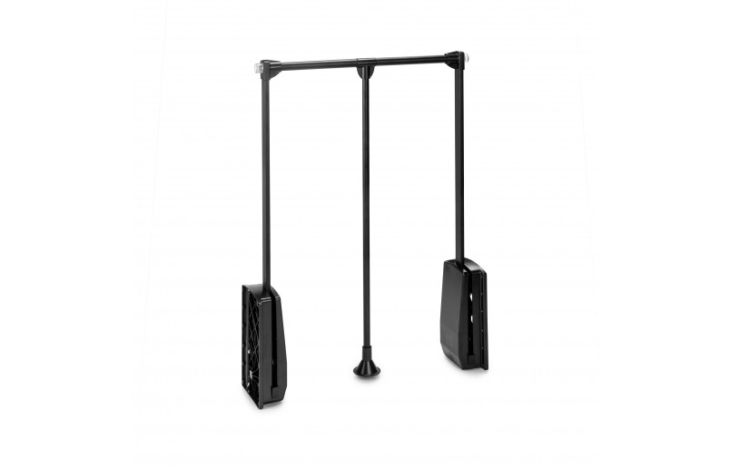 Kledinglift geheel zwart, draagvermogen 12 kg