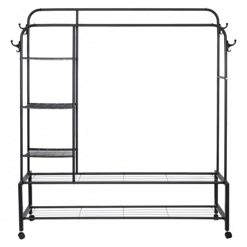Eleganca kledingrek XXL 150 cm breed met 2 stangen en extra legplanken