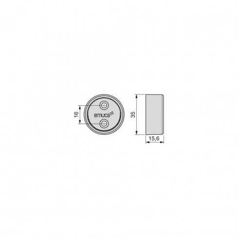 Kledingroede houder zijwand zwart rond 28 mm