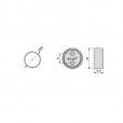 Kledingroede rond zwart (2 stuks ) in complete set, lengte 75 cm