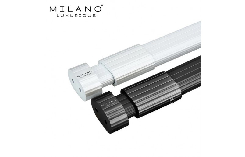 Uitschuifbare kledingroede zilver. 59 - 85 cm