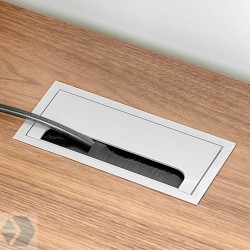 Kabeldoorvoer rechthoekig naturel aluminium 160x80 mm