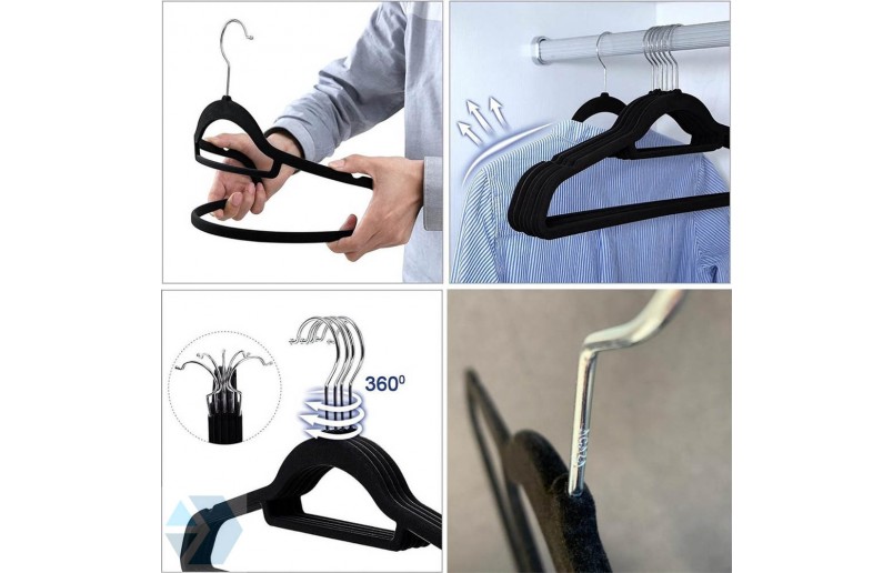 Anti-slip kledinghangers extra dun (10 stuks) - KH10VV