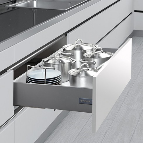 Slimbox ladenset 120 mm hoog antraciet