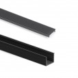 Aluminium inbouwprofiel smal voor ledstrips, zwart
