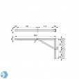 Plankdrager neerklapbaar 300mm wit, set á 2 stuks