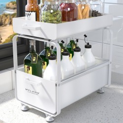 Opbergrek organizer dicht model wit en zwart