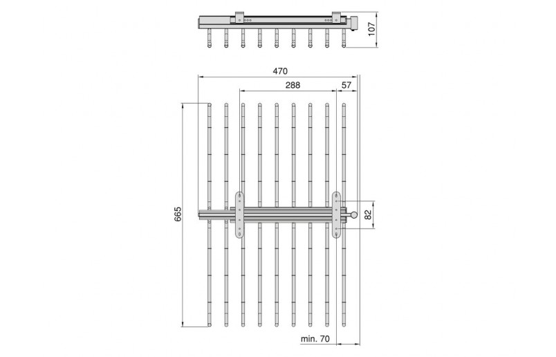 Pantalon (broeken) rek voor 18 stuks