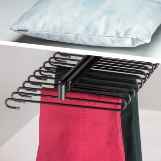 Uittrekbaar pantalonrek zwart voor 11 pantalons