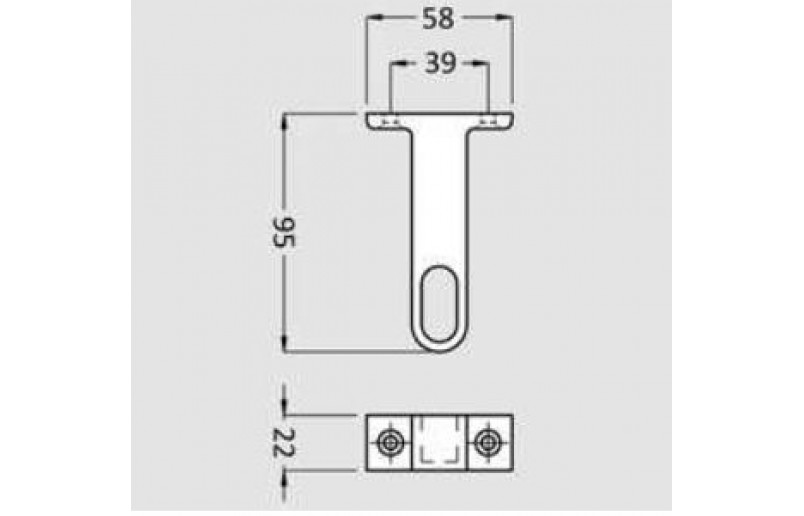 Kastroede houder voor onder een plank - KBH1190ZW