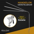 Bureaulamp Leeslamp zilver, flexibel in gebruik