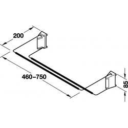 Schoenenrek (houder) chroom in breedte verstelbaar Schoenenrek (houder) chroom in breedte verstelbaar
