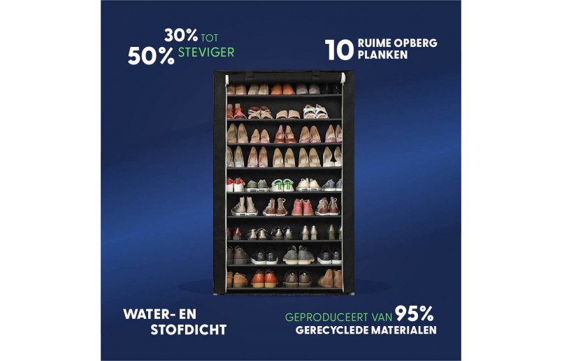 Extra groot schoenenrek  met hoes(54 paar) - SM1