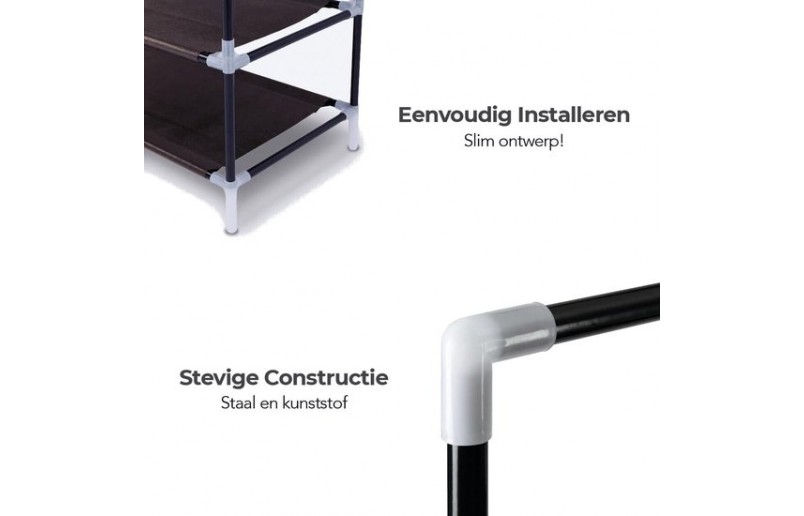 Schoenenrek 5 laags demontabel B99xH94xD28 cm