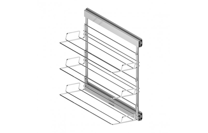 Uittrekbaar opbergrek met 3 etages