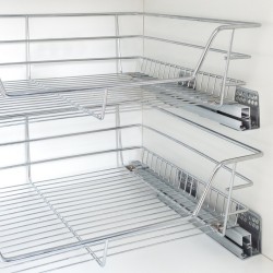 Draadmand / schuiflade Eleganca zelfsluitende ondergeleiding voor kastfront 600 mm