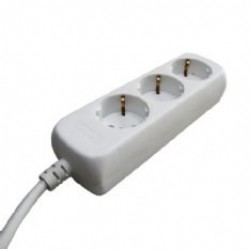 Stekkerdoos wit en zwart met 5 mtr kabel