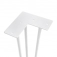 Tafelpoten wit met 3 staven 710 mm, set á 4 stuks