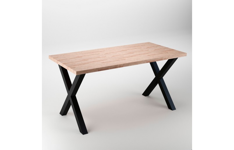 Tafelpoten kruis zwart 695 mm hoog, breedte 697 mm, set á 2 stuks