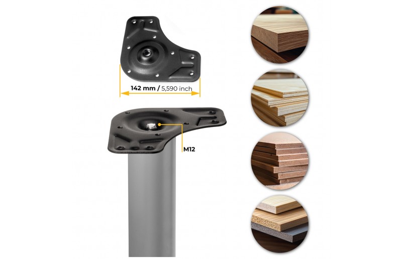 Tafelpoot 710mm rond ø 60 mm - TL710