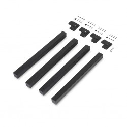 Tafelpoten zwart 710mm vierkant 50x50 mm, set á 4 stuks