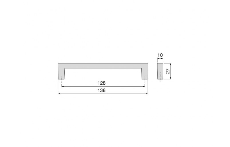 Greep Turin zwart 128 mm