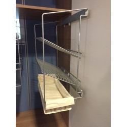 Uittrekbaar opbergrek met 2 niveau's 