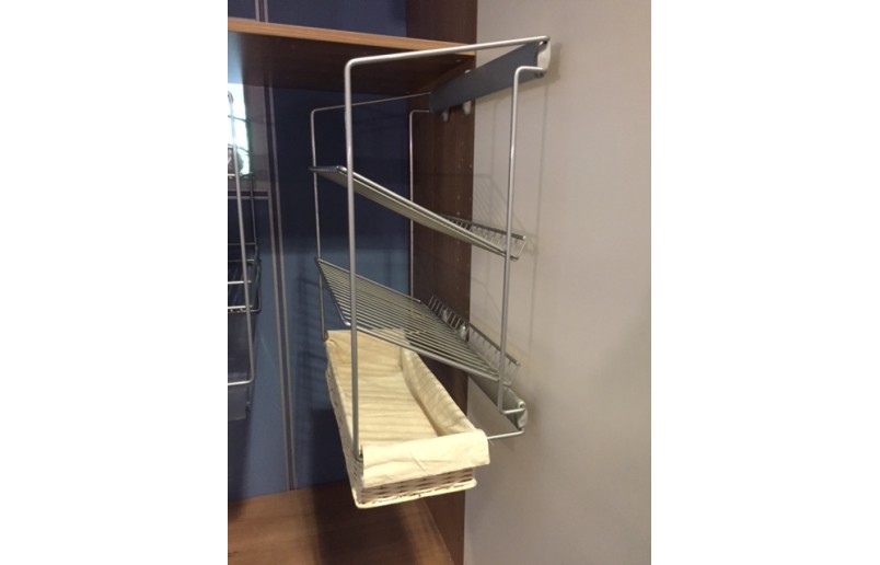 Uittrekbaar opbergrek met 2 niveaus