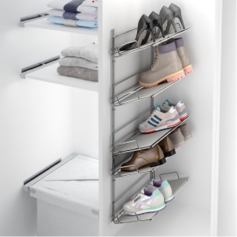 Uittrekbaar chroom opbergrek met 5 etages