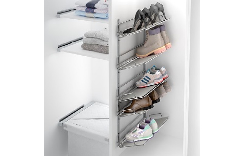 Uittrekbaar opbergrek met 5 etages