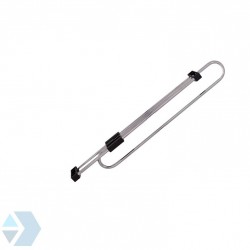 Garderobestang uittrekbaar chroom/zwart in 3 afmetingen Garderobestang uittrekbaar chroom/zwart in 3 afmetingen