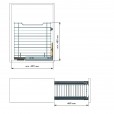 Wasmand staal verchroomd voor frontmontage