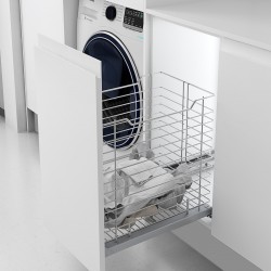 Wasmand staal verchroomd voor frontmontage in 4 afmetingen