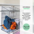 Wasmand inbouw uittrekbaar met vak-verdeler antraciet