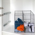 Wasmand inbouw uittrekbaar met vak-verdeler antraciet