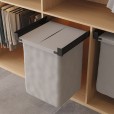 Stoffen wasbare wasmand uittrekbaar in 2 breedte inbouwmaten. 