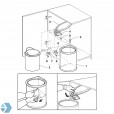 Afvalbak inbouw 13 liter wit 