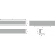 Greep Station zwart aluminium 190 mm