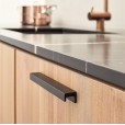 Greep Station zwart aluminium 190 mm