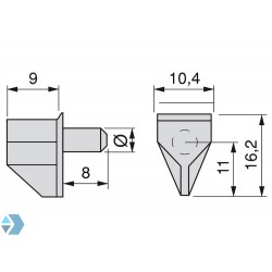 Kastplankdrager transparant 5 mm