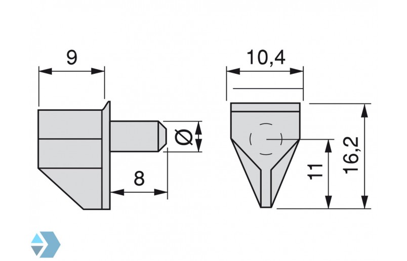 Kastplankdrager transparant 5 mm - KPDTR
