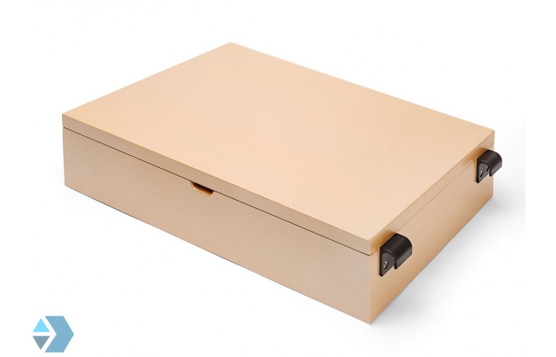Lade met indeling en deksel t.b.v. uittrekbaar frame - Lade met deksel