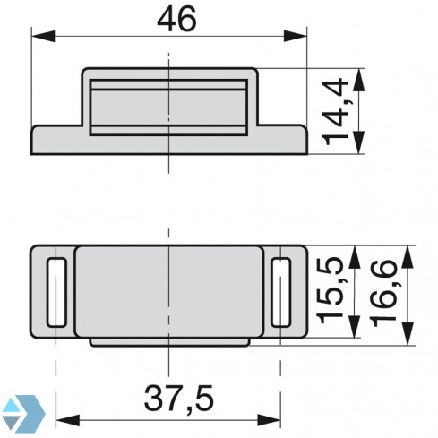 Magneetsluiting wit Magneetsluiting wit