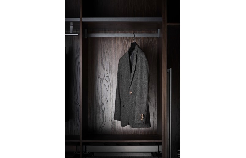 Luxe kledingroede antraciet, lengte 120 - 180 cm