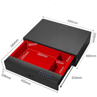 Luxe uittrekbare inbouw kluislade - safe-box