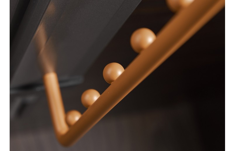 Luxe uittrekbare antraciet/oranje garderobehouder met soft-close