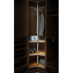 Luxe antraciet/oranje draaicarrousel voor hoekkasten