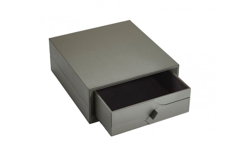 Luxe lederen Ladebox met één lade