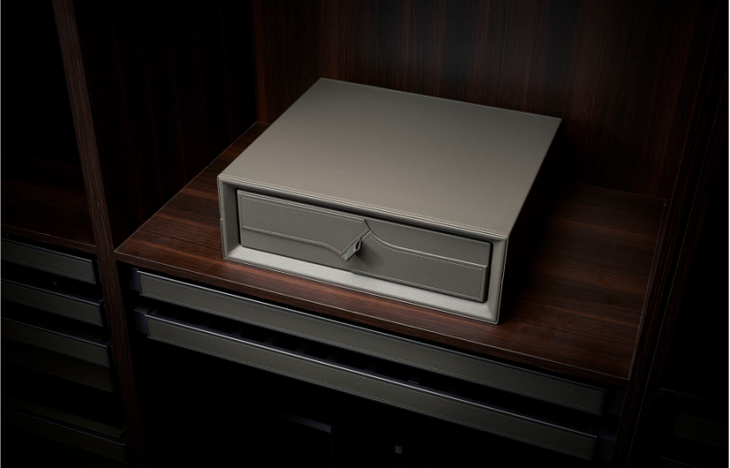 Luxe lederen Ladebox met één lade